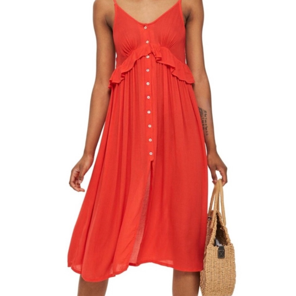 Topshop Button-up Cover-up Dress